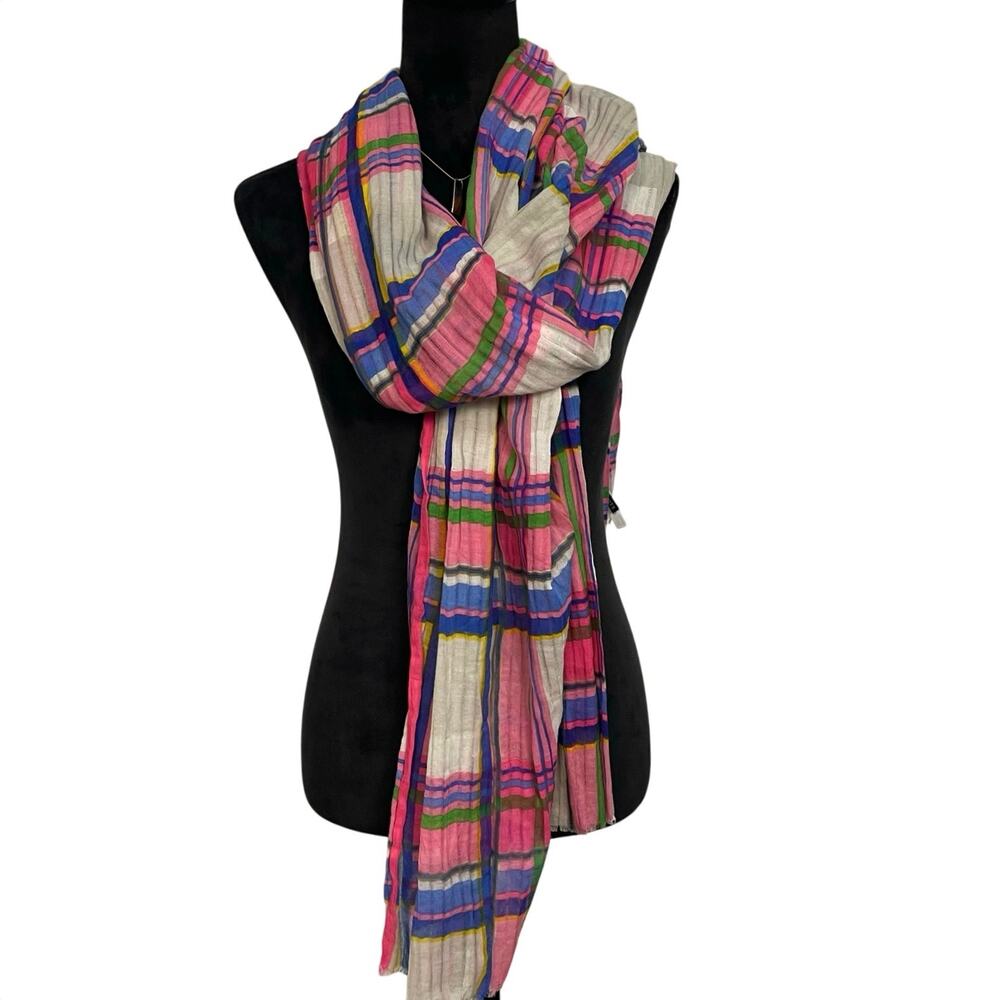 EUC - Talbots Plaid Cotton Scarf